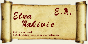 Elma Makivić vizit kartica
